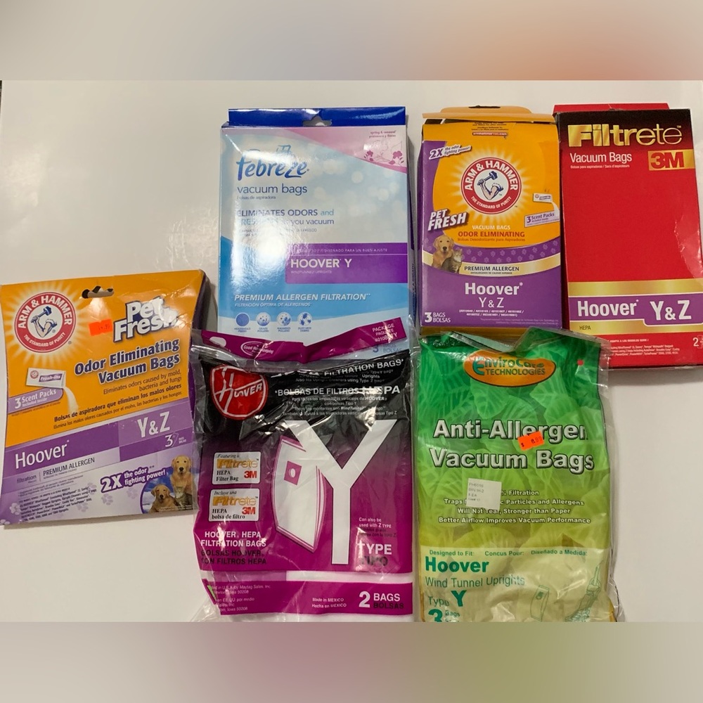Hoover Y&Z Vacuum Bags and Filtration Bag Never Used 10 bags 1 Filtration Bag